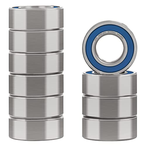 XIKE 10 Pcs MR84-2RS Bearings 4x8x3mm, Double Rubber Seals.