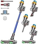 Aspirateur Balai sans Fil, 650W/55KPA/70Min Aspirateur sans Fil Puissant Autoportante/Super1,8L Cup, Écran LED/Brosse Anti-Enchevêtrement/Aspirateur Balai, Sols Durs,Poils d'animaux et Voiture