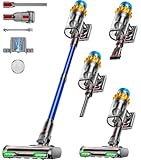 Aspirateur Balai sans Fil, 650W/55KPA/70Min Aspirateur sans Fil Puissant Autoportante/Super1,8L Cup, Écran LED/Brosse Anti Enchevêtrement/Aspirateur Balai, Sols Durs,Poils d'animaux et Voiture