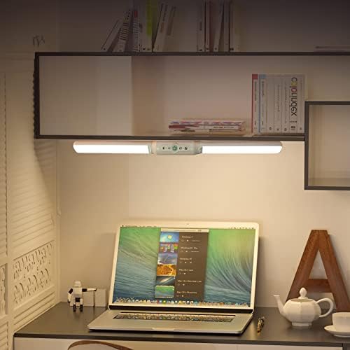 ALANTOP Rechargeable Battery LED Lights Bar, 3Color Modes, 350° Swivel up and Down, USB Reading Light, Magnetic Can be Installed Anywhere, for Wardrobe Lighting Cupboard Light