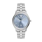 Emporio Armani Uomo Orologio 41MM in acciaio inossidabile color argento, AR11748