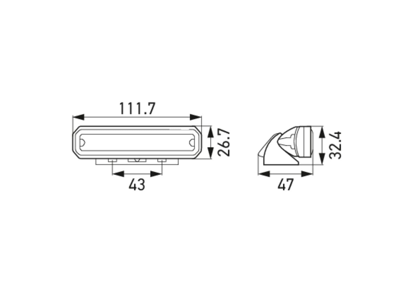 HELLA 2XD 018 160-101 LED-Blitz-Kennleuchte - BST 2.0-12/24V - gelb (Amber)
