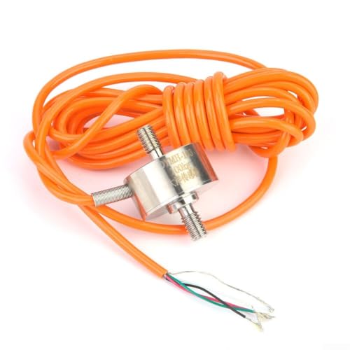 DYMH-103 Miniature Load Cell Sensor Stainless Steel Tension and Compression Strain Gauge for Industrial Automation Testing and Manufacturing Processes, 0-500kg Range Optional(0~50kg)