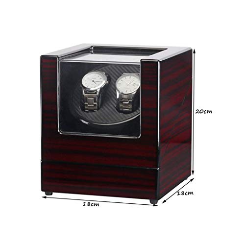 Bobinadoras de reloj Cajas de bobinadora de reloj Caja interna de motor eléctrico de fibra de carbono Automático 2+0 Dispositivo de mesa giratoria de bobinadora de reloj Caja de almacenamiento de - imagen 5