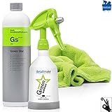 ✅ Koch Chemie Green Star 1 Liter - Der hochkonzentrierte, phosphat- und lösungsmittelfreie, alkalische Universalreiniger für Innen-und Außenreinigung sorgt für enormen Schmutz- und Ölaufnahmevermögens.