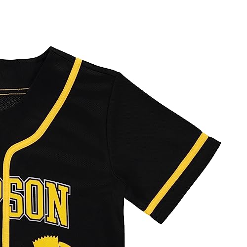 The Simpsons Camisa de beisebol masculina – Homer, Bart, Lisa, malha abotoada, camisa de beisebol, P