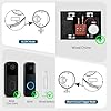 Wireless Doorbell Chime Compatible Blink Video Doorbell/Blink Video Doorbell(2nd gen)/Doorbell Button/Wired Doorbell Chime, Doorbell Extender To Use With Existing Wired 58 Chimes and 656Ft