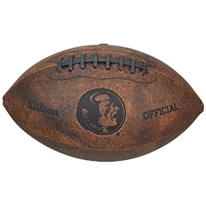 Gulf Coast Sales NFL Florida State Seminoles Vintage Throwback Football, 9-inches, Brown