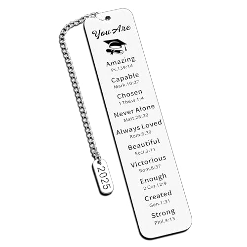 2025 College Graduation Gifts for Women Men Bulk Class of 2025 Gift for Boys Girls Faith Based Christian Bookmark Masters Degree Phd College Senior Night Gifts Graduation Decorations