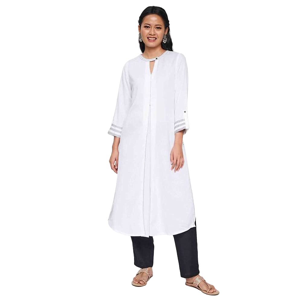 Global Desi Women's Rayon Regular Tunic Shirt in neutral