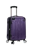 Rockland London Hardside Spinner Wheel Luggage, Purple, Carry-On 20-Inch