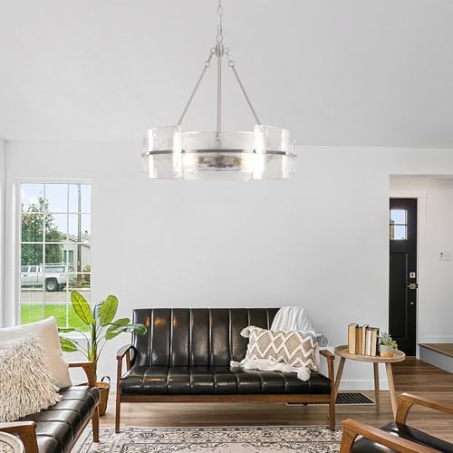 Corlaceling Modern 22 inch Brushed Nickel Dining Room Chandelier by Corlaceling - Used condition - Image 3