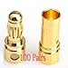 powerday 3.5mm Gold Bullet Connector Male or Female Plug for Battery ESC Motor(100 Pairs)