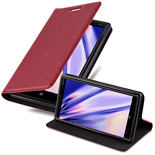 Cadorabo Funda Libro para Nokia Lumia 830 en Rojo Manzana   Cubierta Proteccíon con Cierre Magnético, Tarjetero y Función de Suporte   Etui Case Cover Carcasa