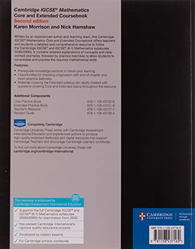Cambridge Igcse® Mathematics Core And Extended Coursebook