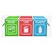 Happy Sale Recycling Bins Wastebaskets Separate-Bag Compartment Trash Can with Cover and Inner Frame