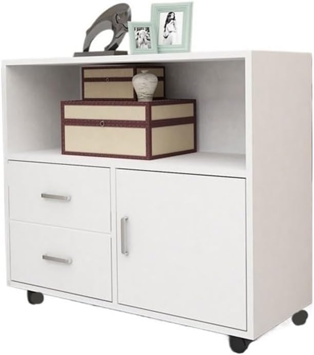 File Cabinet Mobile Low Cabinet Thickened Back File Cabinet Data Cabinet Office Storage Cabinet Printer Cabinet with Wheels Office Cabinet(Multi-Colored)
