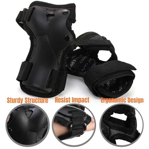Hiceeden Wrist Guard for Roller Skating and Skateboarding, Wrist Protector (1 Pair) with Storage Bag, Wrist Brace Pads for Adult/Youth, M