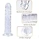 BDSMAGE Realistischer Dildo,Soft Jelly Transparent Dildo mit Starkem Saugnapf,Penis Nachbildung Analdildo Große Größe Anal Sexspielzeug für Frauen, Männer (L)