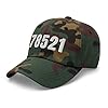 Zip Code 78521 Hat Brownsville Texas TX Dad Cap Embroidered Dad Hat Baseball Cap with Adjustable Buckle Strap Green Camo #2