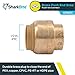 SharkBite 1/2 Inch Push Cap, Pack of 4, Push to Connect Brass Plumbing Fitting, PEX Pipe, Copper, CPVC, PE-RT, HDPE, U514LFA4