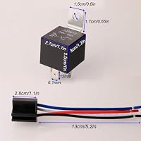 Gebildet 2 Stück JD2912 Auto-Relais-Kabelbaum, 24V, 40A, 4-Polig, SPST, 12 AWG, Kabelbaum-Steckdosen mit Eingebauter Diode für Autos, LKW, Transporter, Motorräder, Boote – Ansicht 3