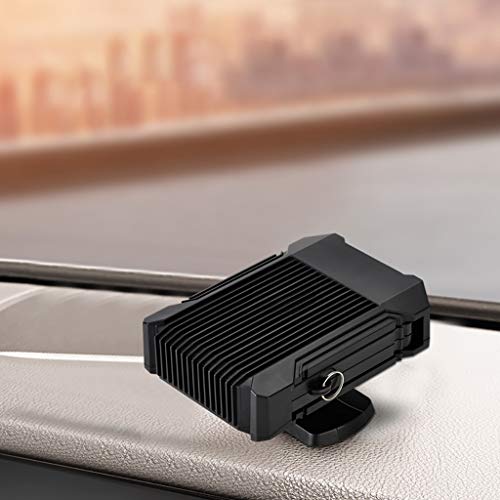 Jinjin 12V Portable Car Heater Car Windshield Heating Defroster Winter Snow Defroster Heater Indoor Electric Space Heaters (Black)