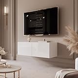 Finition élégante – La surface brillante du meuble tv blanc laqué reflète la lumière et ajoute un caractère raffiné à votre intérieur.