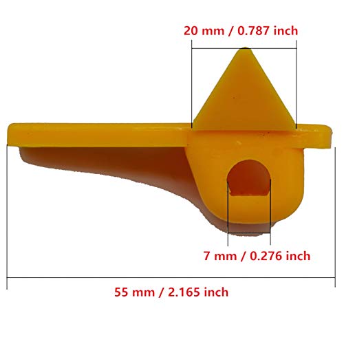 Image of Tire Changer Plastic Insert, Tire Machine Guard, Wheel Rim Edge Protector for Mount Duck Head, Nylon Tyre Demount Fitting Head Part, 6 Front (Upper) + 6 Rear (Lower) Insert Kit /Pack, 5 Packs, 04YCM