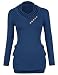 Timeson Womens Cowl Neck Casual Comfy Loose Fit Tunic Top With Pockets Royal Blue 2XL