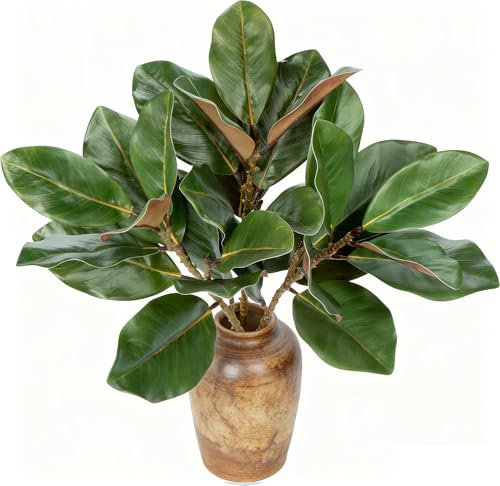 Villa Como フェイクグリーン リアル 人工観葉植物 大型 56CM 3本セット インテリアフィカス・エラスティカ 室内 新築祝い 開店祝い 新年 クリスマス オフィス 店 卓上 おしゃれ