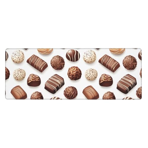 Tapis de souris de jeu grand format chocolat pour bureau de PC