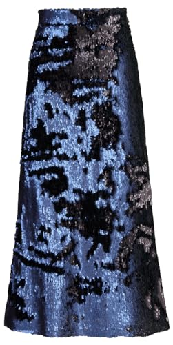 Silvia Tcherassi, Malena Skirt, XS, Navy Sequin