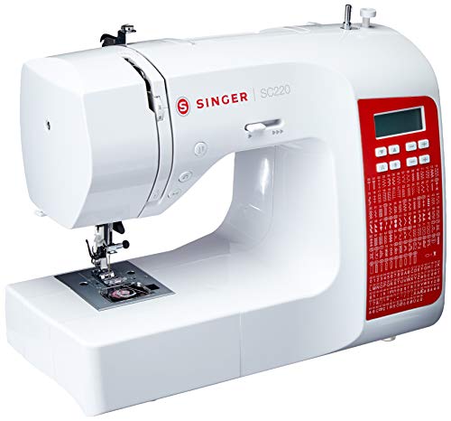 Máquina de Costura Singer, SC220-RD, Eletrônica, Bivolt