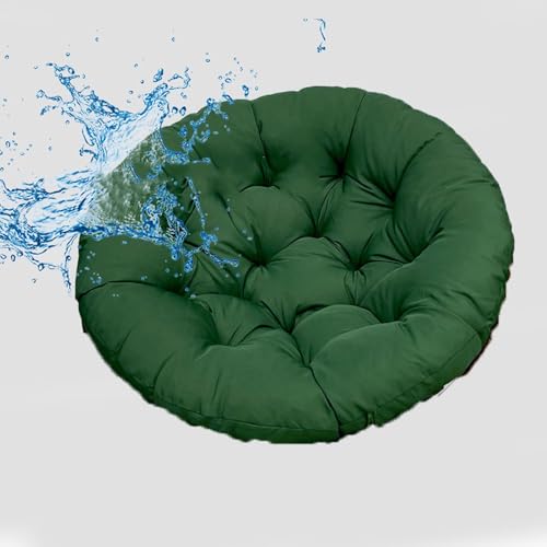 GYYFQH Cuscini Rotondi per Sedie da Esterno da Giardino Idrorepellente per Poltrona da Giardino, Sedia Girevole, Poltrona in Vimini, Sedia da Balcone(D,60×60cm)