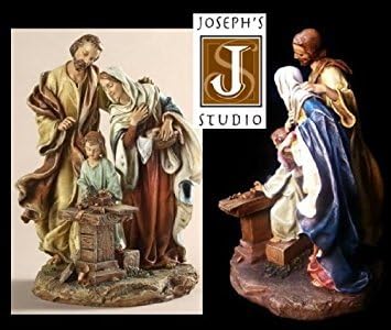Holy Family Figurine - Carpenter Shop Statue - St Josephs Studio