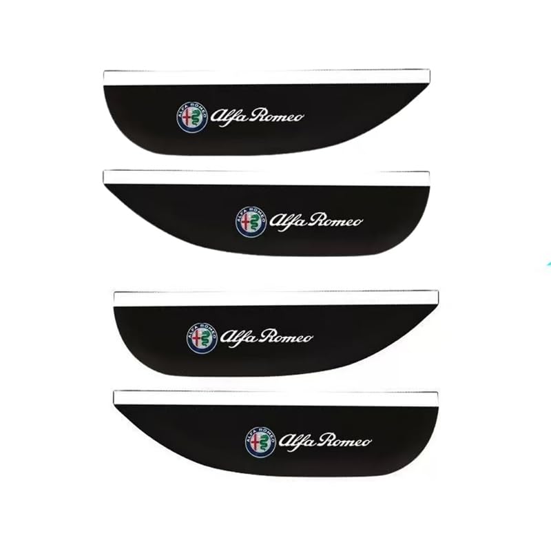 KAIQIAO 4 Pack Premium Carbon Fiber Mirror Rain Guards for Alfa Romeo Stelvio Quadrifoglio...
