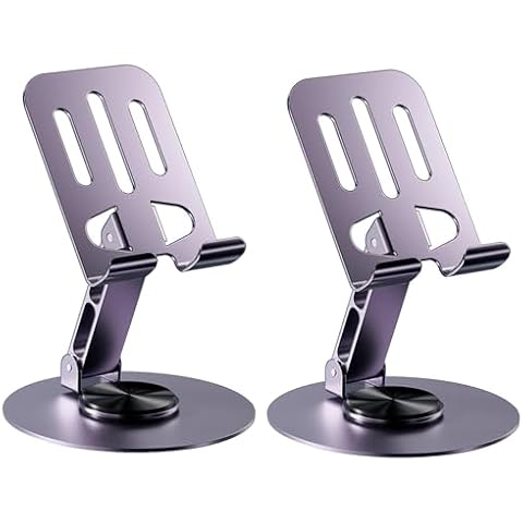 AYANICA Phone Tablet Holder Metal Phone Stand 360° Rotation All Kinds Cellphone Foldable Scalable Office Desk Adjustable Portable for Travel Cover