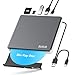 Price comparison product image BUNUD External Blu Ray CD DVD Drive USB 3.0 & Type-C CD/DVD Blu-Ray Burner Writer with 2 USB & SD/TF Slots, Optical 3D BD Bluray Drive External for PC Laptop Windows 11/10 Mac MacBook