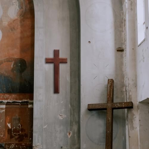 Cruces de madera ligeras SEWACC decoración de pared compacta que no daña 6