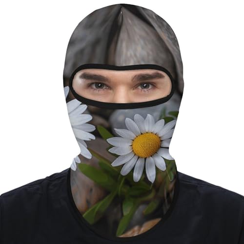 Balaclava para Esquí Máscara Facial Completa Protección Solar Capucha con Dibujos de Margaritas y Roca para Verano, Malla de Cuello Refrescante, Balaclavas para Ciclismo, Protector UV para Cabeza para Hombres y Mujeres miniatura 7