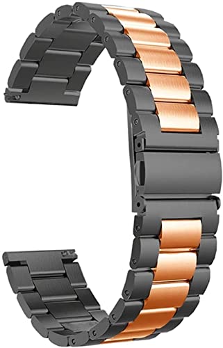 Bracelet de montre interchangeable en métal compatible avec montres connectées 22mm