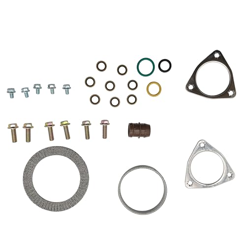 Image of PartsFlow Turbo Hardware Mounting Install Kit, Mounting Seal Set Compatible With 2008 2009 2010 Ford F-250 F-350 F-450 F-550 6.4L V8 Turbo Diesel 8C3Z9T514A