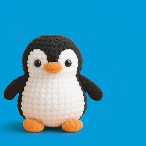 Image of Itsy Bitsy DIY Amigurumi Crochet Kit Snowy Flipper Penguin | Beginner Friendly Crochet Craft Set | Make Cute Handmade Plush Toy | Complete DIY Hobby Gift Box