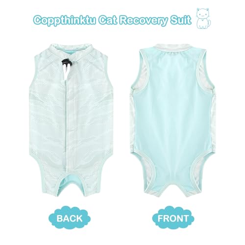 image for Coppthinktu Cat Recovery Suit Cat Onesie for Cats After Surgery, Breat