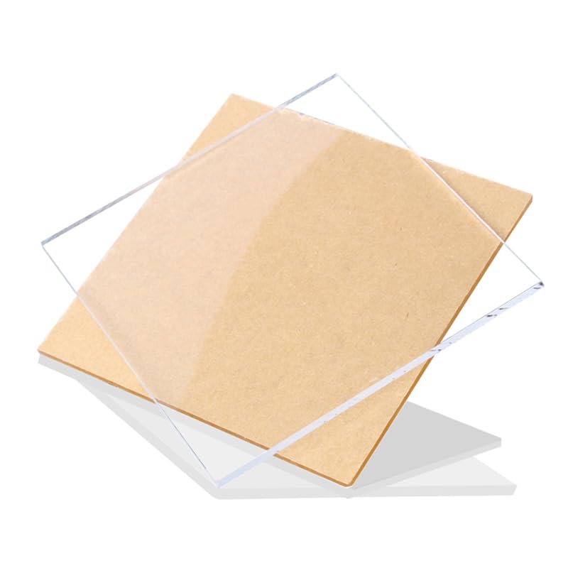 Tablero Acrílico Transparente Placa Plástico Transparente Lámina Orgánica Vidrio Metacrilato 1-10mm Espesor (Color : 300x300mm (1Pc), Size : 10mm)