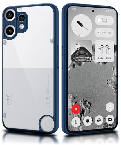 Image of WOW IMAGINE Shockproof Hybrid Back Cover for CMF by Nothing Phone 2 Pro 5G | Hard Slim fit Back Case | PC & TPU | Clear Transparent Case - Blue