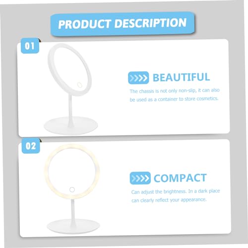 Espejo de maquillaje iluminado Beaupretty con control táctil miniatura 3