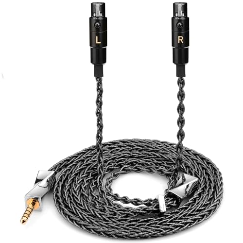 FAAEAL Audio Upgrade Cable 8 Core Single Crystal Silver Plated Cord HiFi Replacement Mini 4pin XLR Compatible with Audeze LCD-3 LCD-4 LCD-X LCD-XC for Musician Audiophile 4.4mm 4.9ft