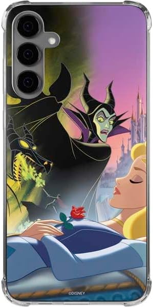 Skinit Clear Phone Case Compatible with Galaxy S24 Plus - Officially Licensed Disney Villains Sleeping Beauty and Maleficent Art Design